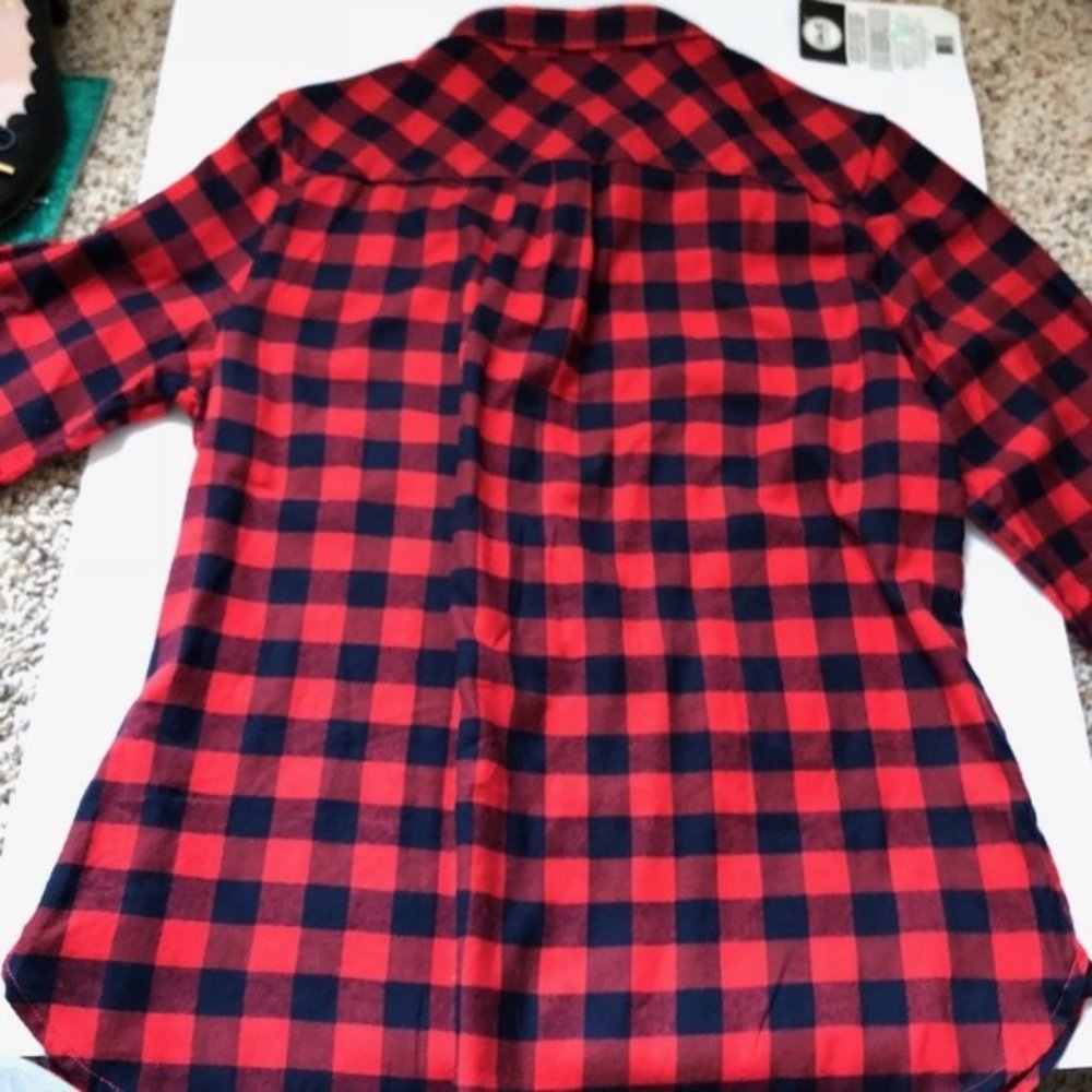 J. Crew Perfect Fit Flannel Buffalo Check Popover - Picture 5 of 7